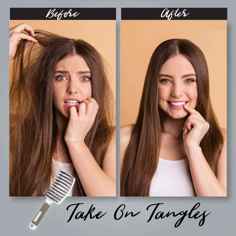 Detangling Nylon Bristle Brush Peachloft