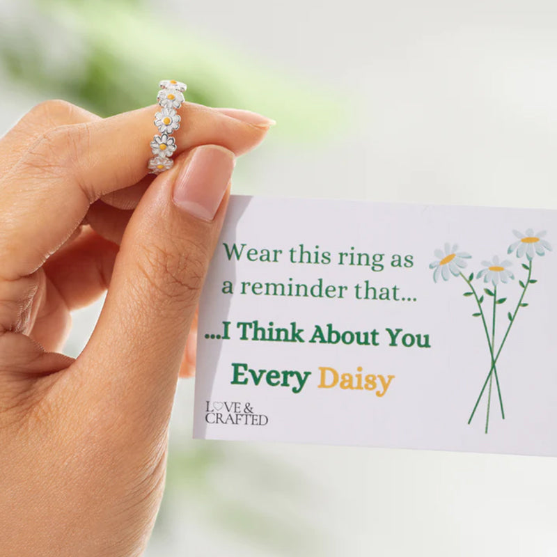 Dainty Simple Flower Ring Peachloft