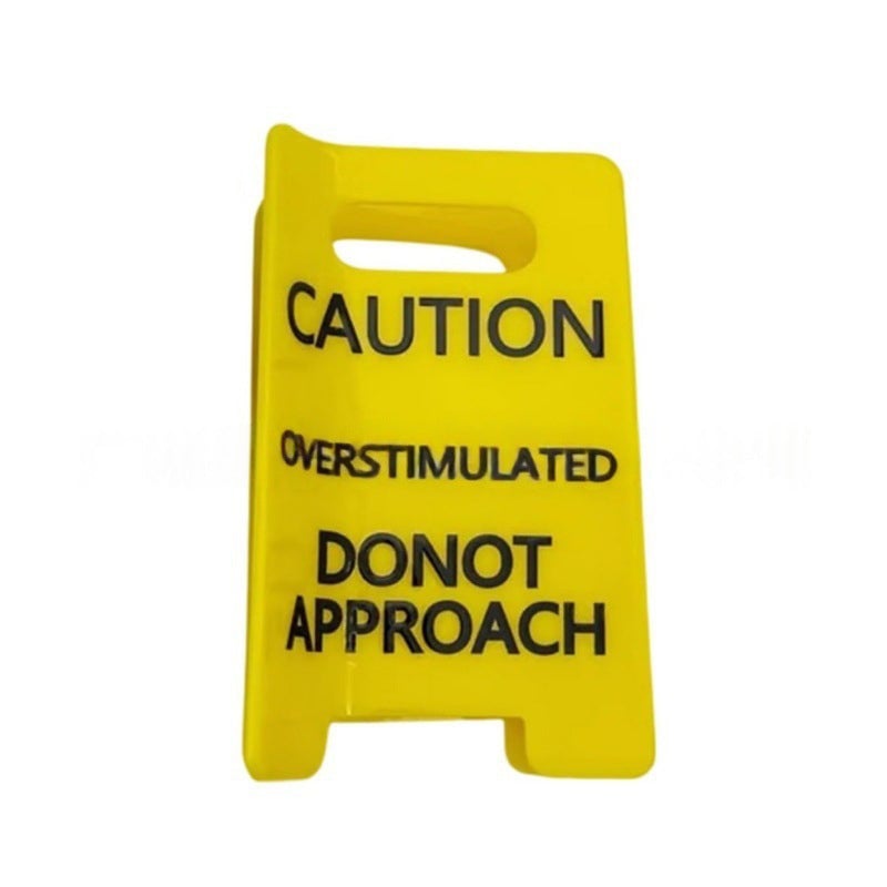 Caution Overstimulated Sign Hair Claw Clip