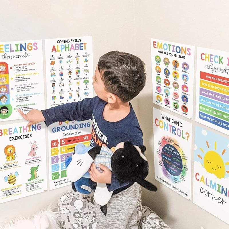 🧘‍♀️ Calming Corner Poster Set 🧠