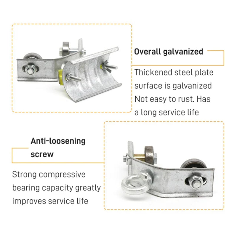Angle Iron Track Hanging Line Pulley