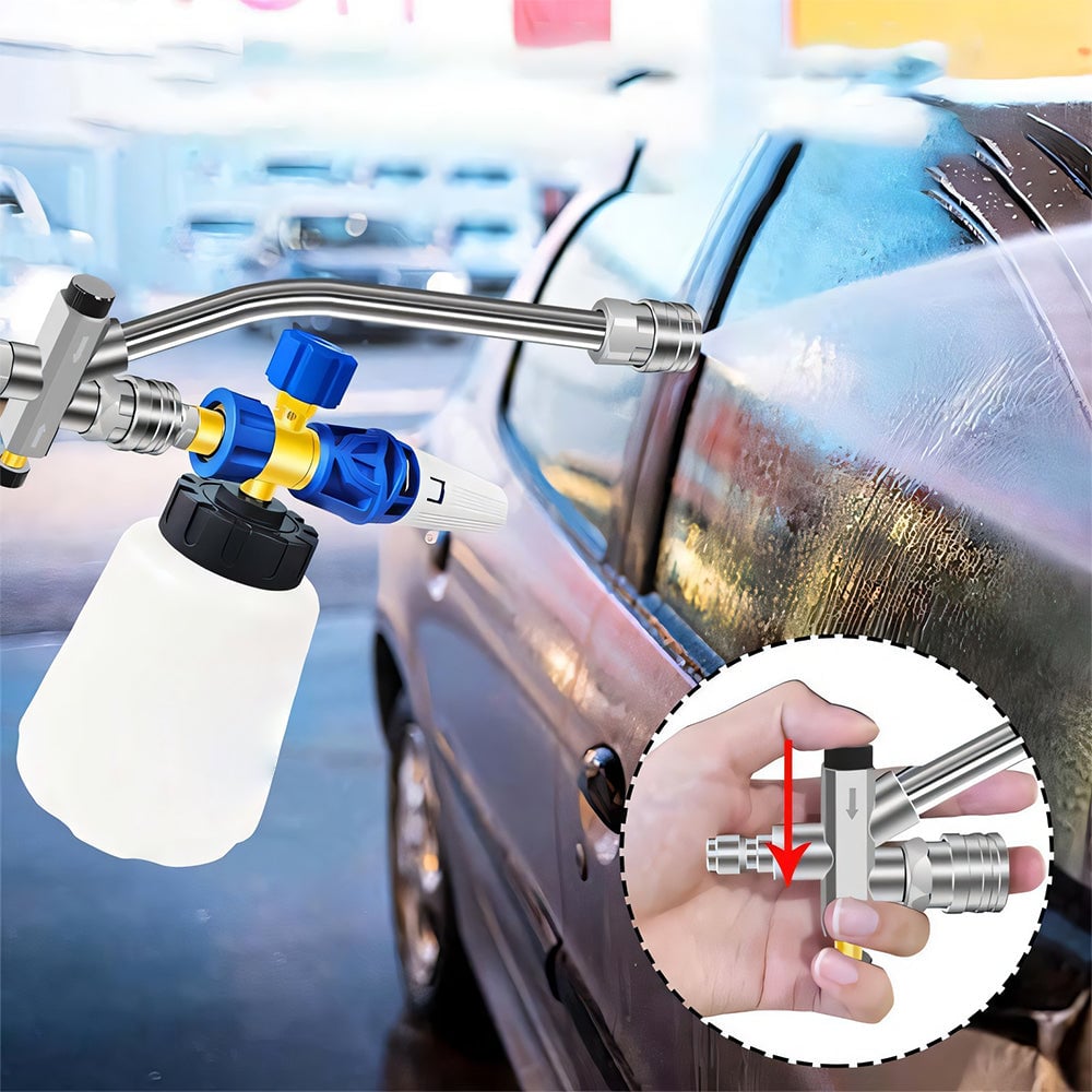 Enhance Your Car Washing Experience -  Foam Cannon Dual Connector Accessory