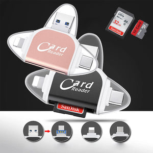 New Multi-Port 4 in 1 Universal SD TF Card Reader