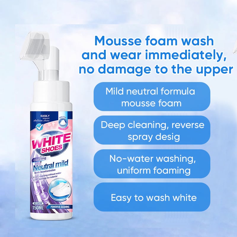 🤍Foam No-Rinse Cleaner — Instantly Brightens & Whitens Shoes
