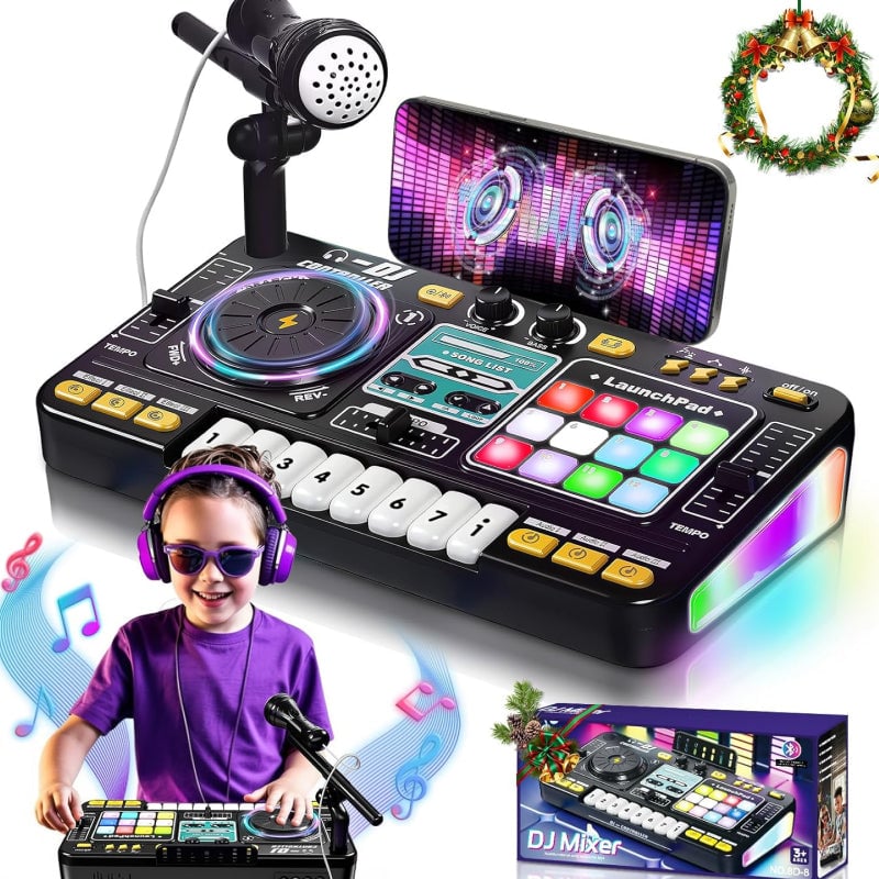 Kids DJ Mixer Table With Microphone