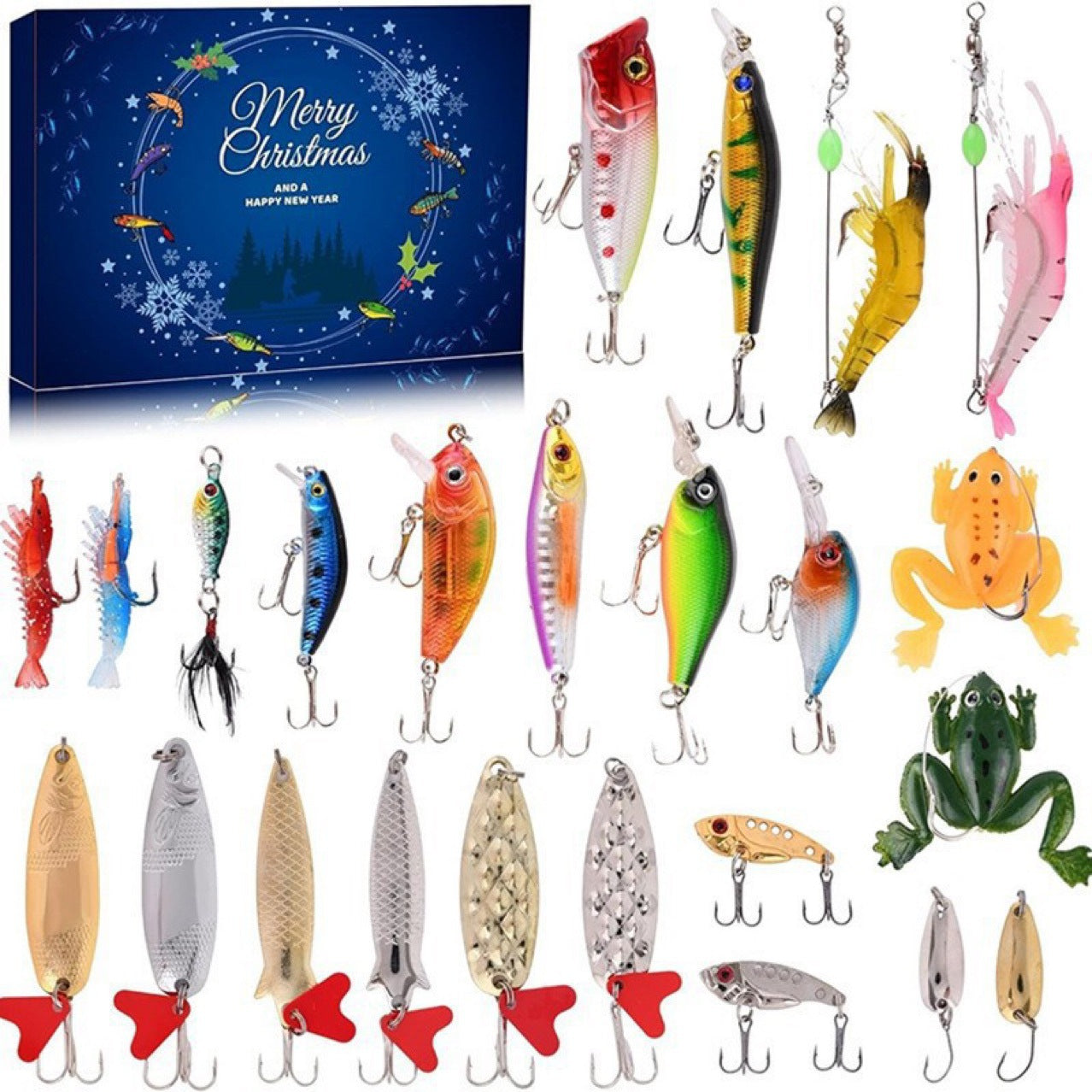 【Up To 60% Off】24 Days Christmas Countdown Fish Tackle Set