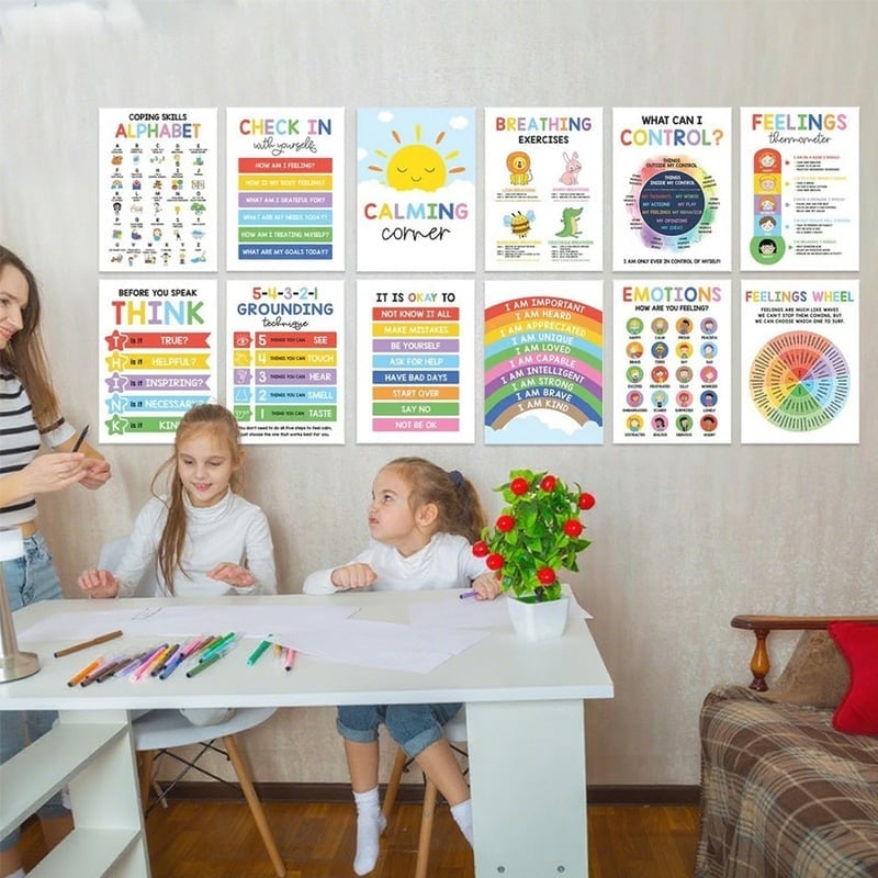 🧘‍♀️ Calming Corner Poster Set 🧠