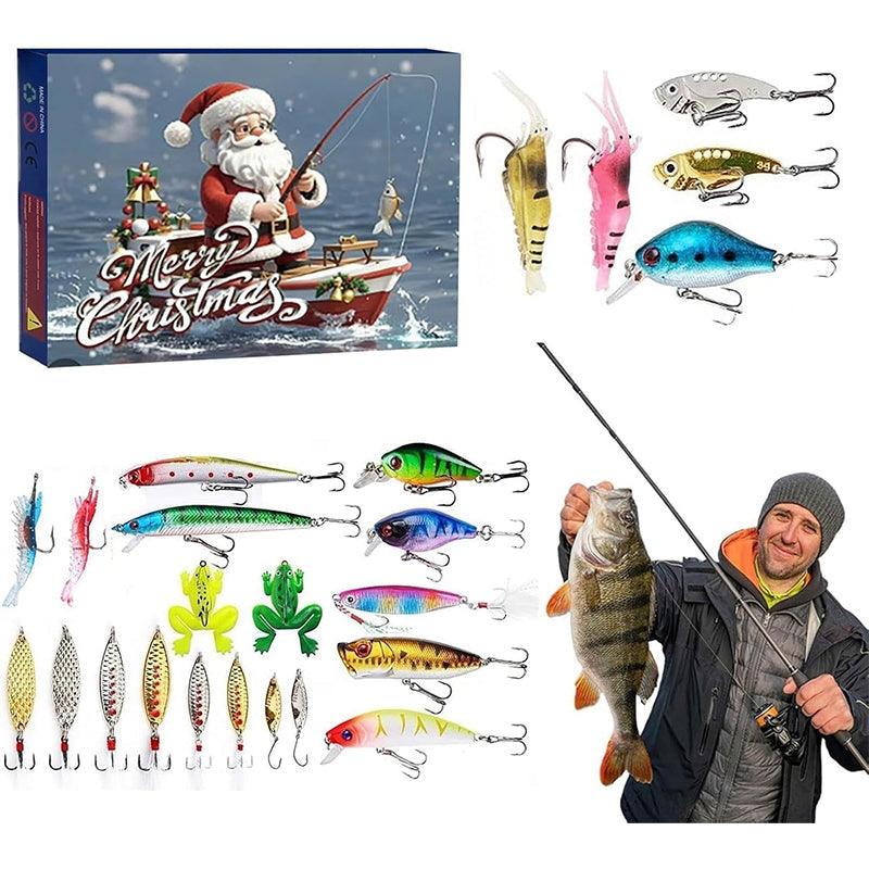 【Up To 60% Off】24 Days Christmas Countdown Fish Tackle Set