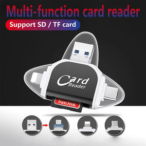 New Multi-Port 4 in 1 Universal SD TF Card Reader
