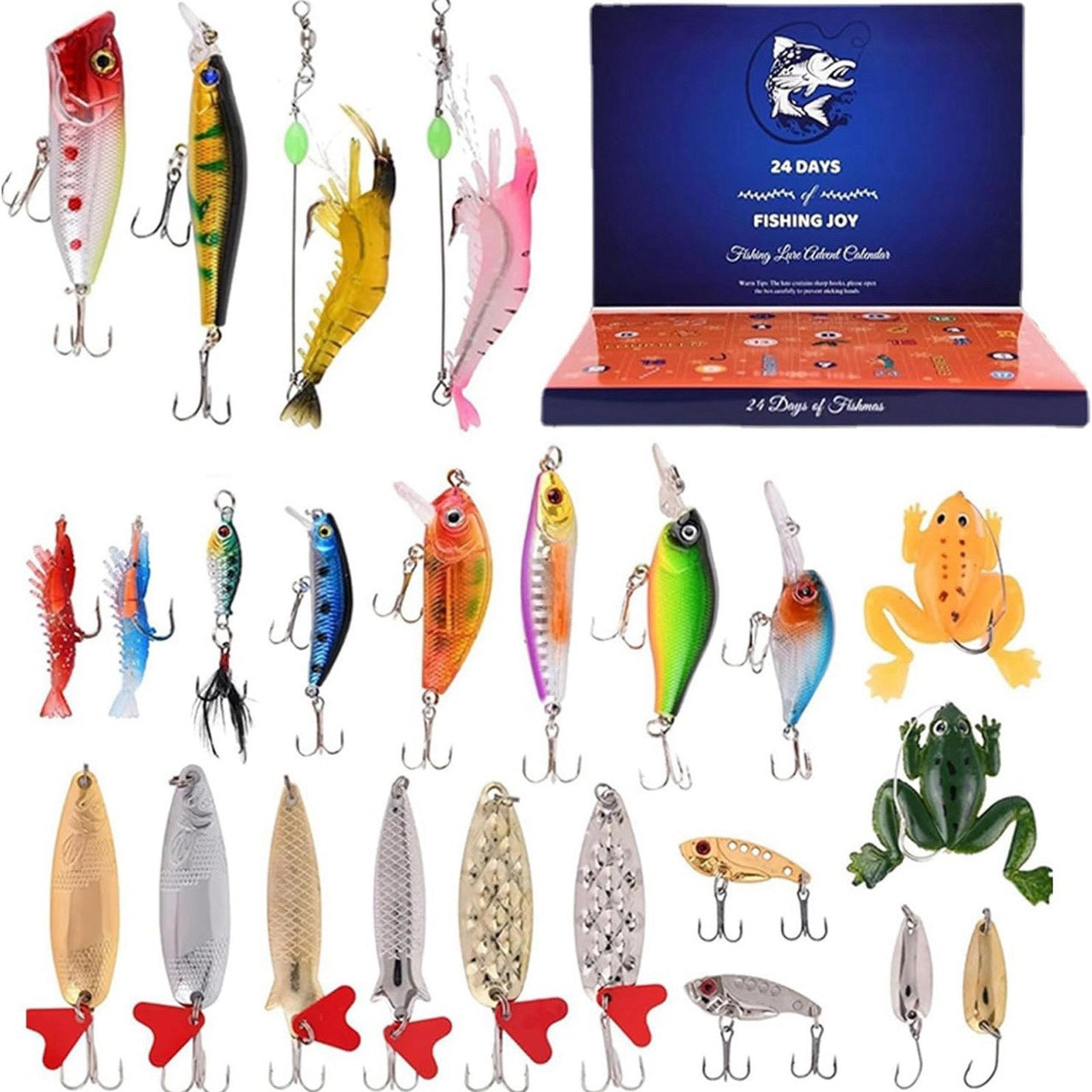 【Up To 60% Off】24 Days Christmas Countdown Fish Tackle Set