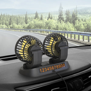 Dual Head Car Auto Circulator Fan