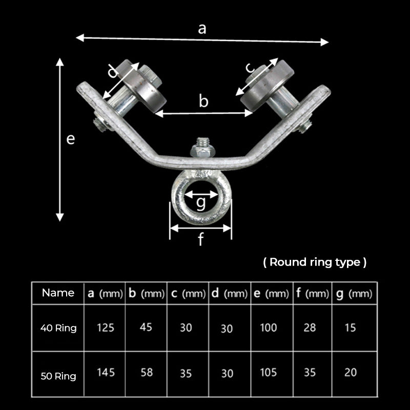 Angle Iron Track Hanging Line Pulley