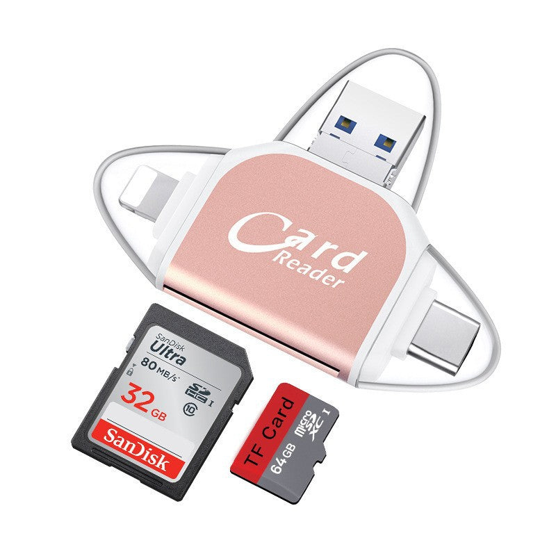New Multi-Port 4 in 1 Universal SD TF Card Reader