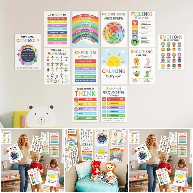🧘‍♀️ Calming Corner Poster Set 🧠