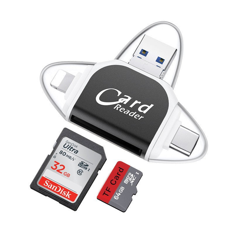 New Multi-Port 4 in 1 Universal SD TF Card Reader