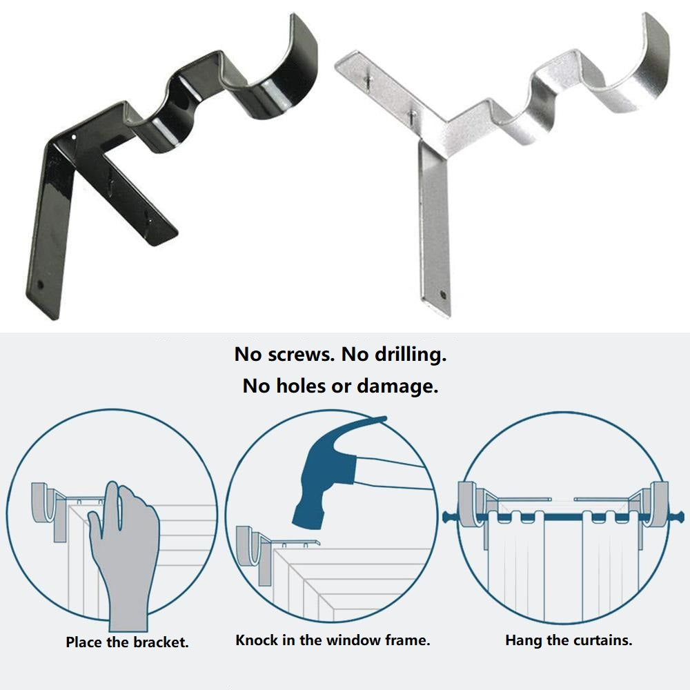 Curtain Rod Brackets (2 pcs)
