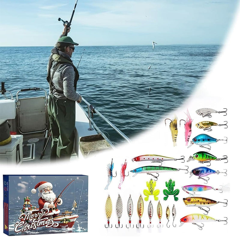 【Up To 60% Off】24 Days Christmas Countdown Fish Tackle Set