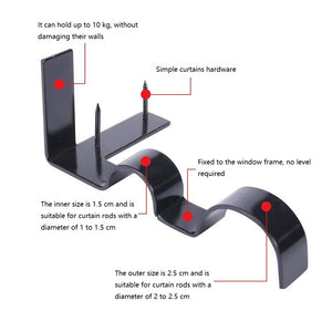 Curtain Rod Brackets (2 pcs)