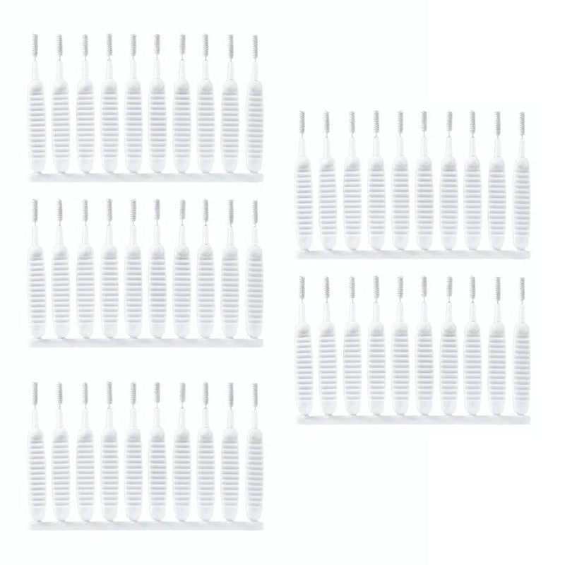 Shower hole cleaning brush nozzle