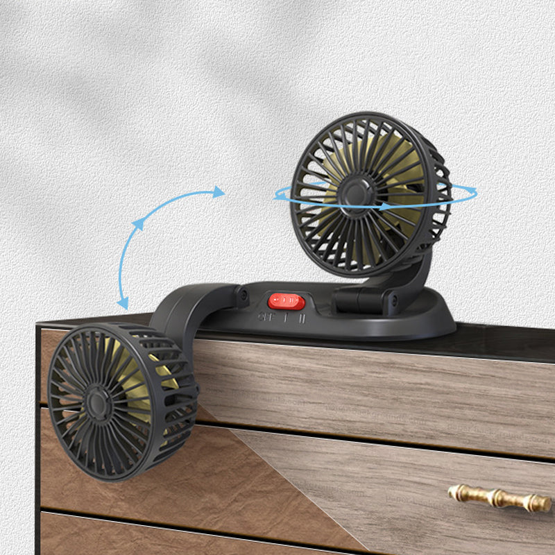 Dual Head Car Auto Circulator Fan