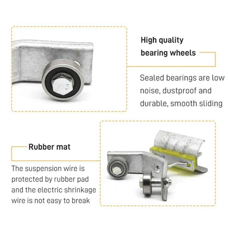 Angle Iron Track Hanging Line Pulley