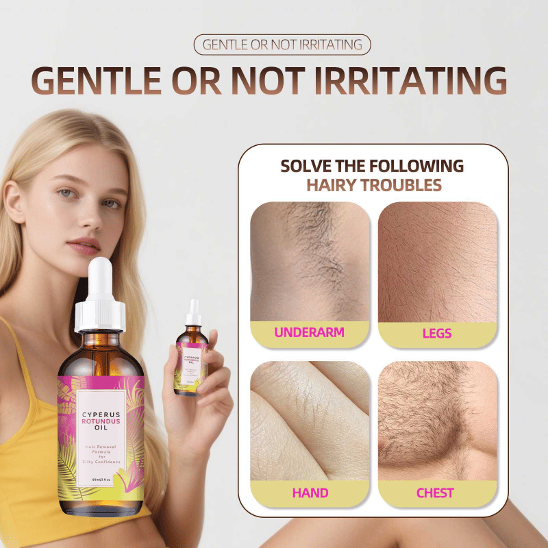 Cyperus Rotundus Oil for Natural Permanent Hair Reduction