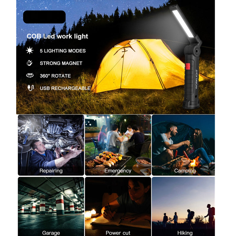 Folding Magnetic Rechargeable Flashlight