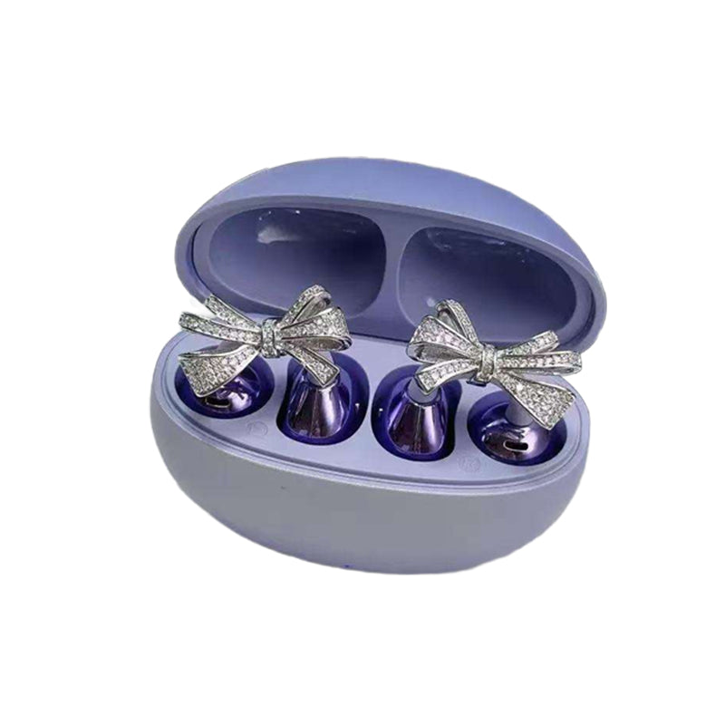 Sparkling Butterfly Bow Clips for Earbuds