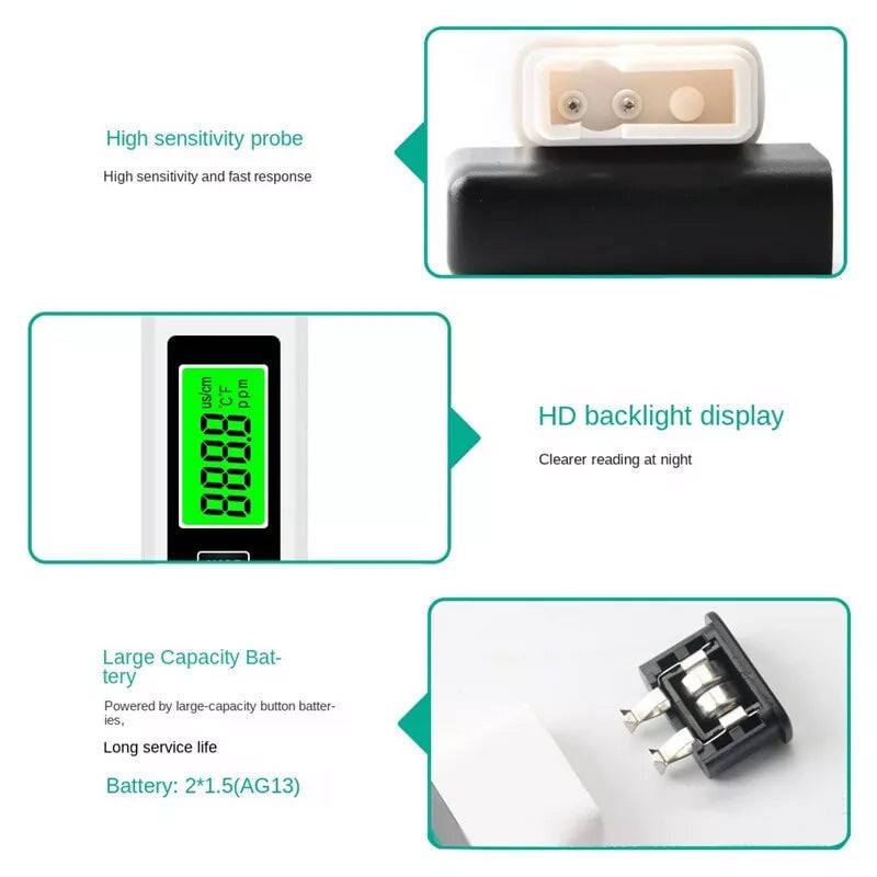 ✨New 4 in 1 Tds Meter Digital Water Tester