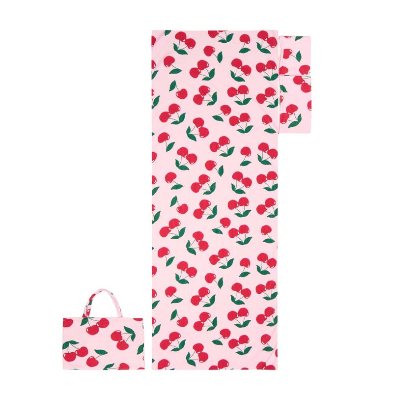 Sun Lounger Towel with Pockets Storage in a Bag