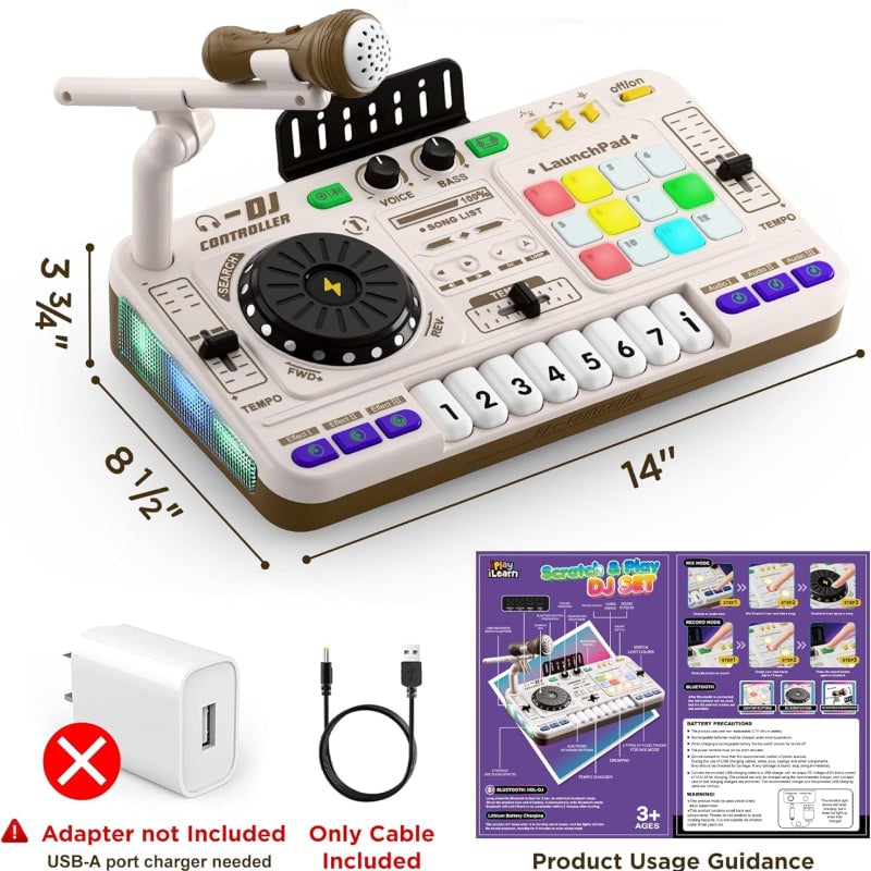 Kids DJ Mixer Table With Microphone