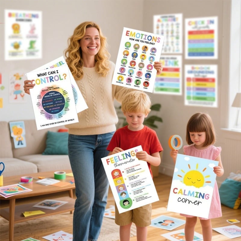 🧘‍♀️ Calming Corner Poster Set 🧠