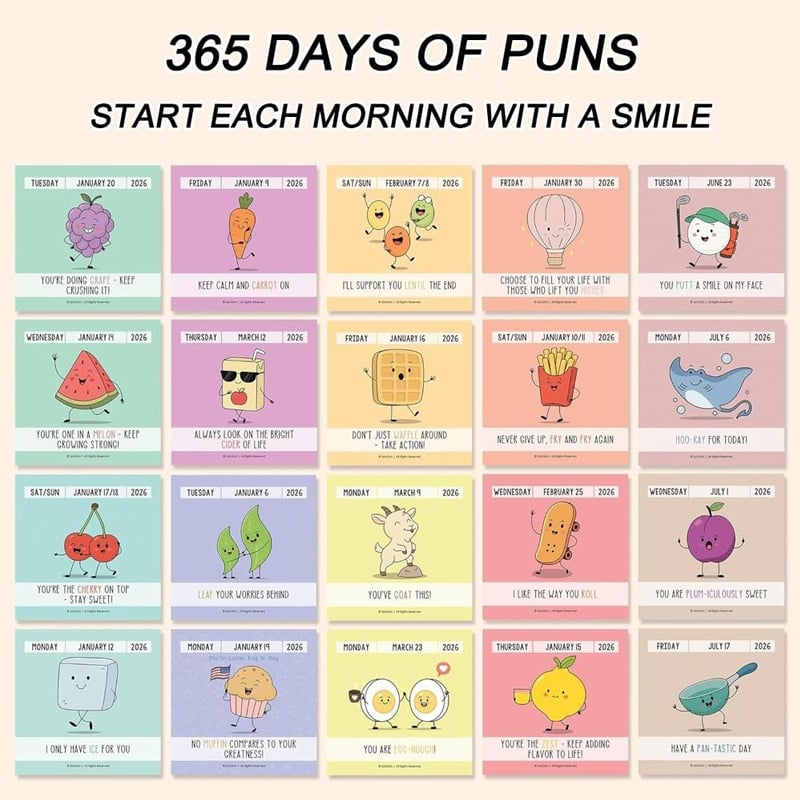 2026 Fun and Inspirational Desktop Calendar