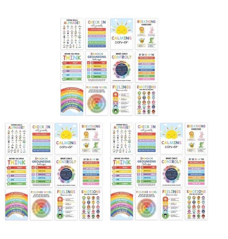 🧘‍♀️ Calming Corner Poster Set 🧠