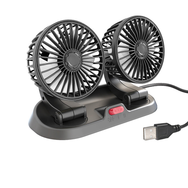 Dual Head Car Auto Circulator Fan