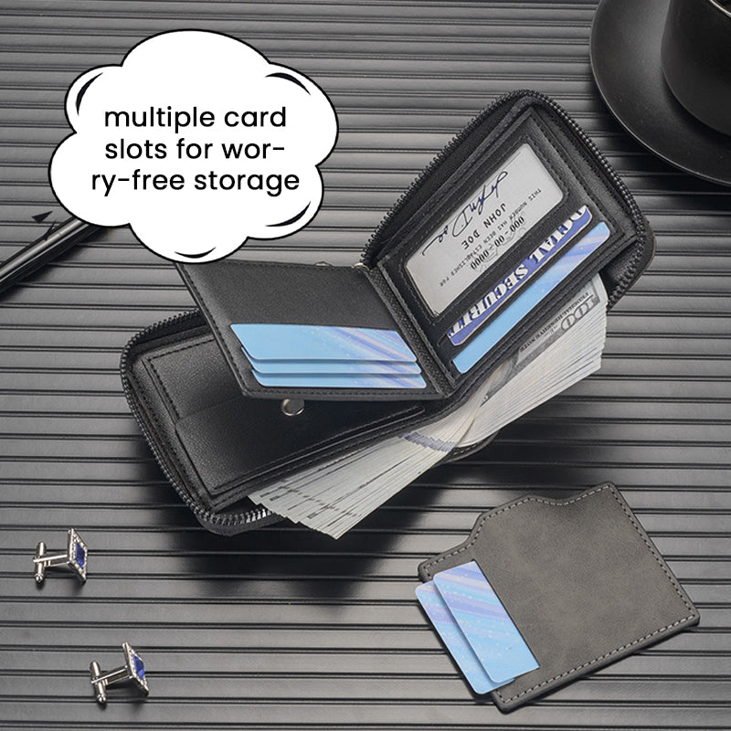 Retro Eagle Embossed Horizontal Men's Wallet