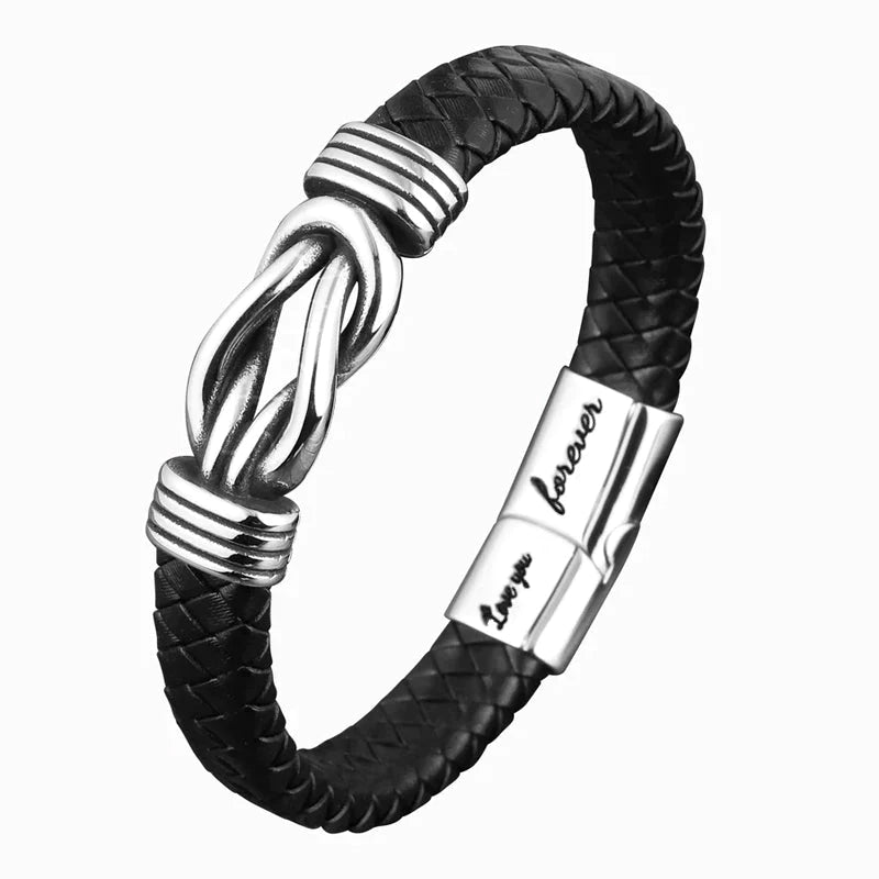 Twist Braided Leather Bracelet