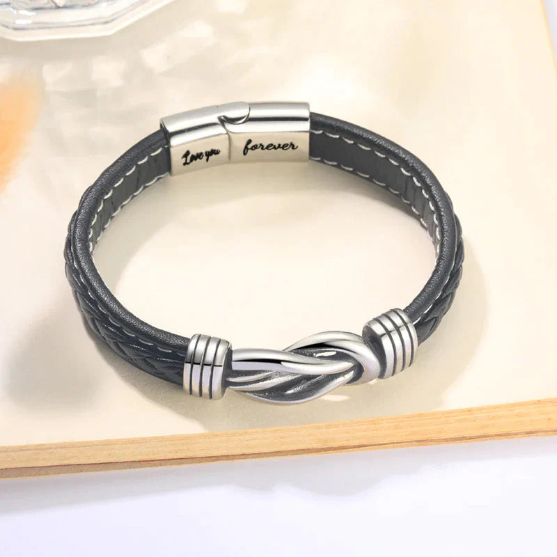 Twist Braided Leather Bracelet