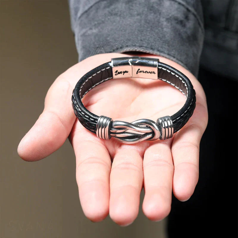 Twist Braided Leather Bracelet