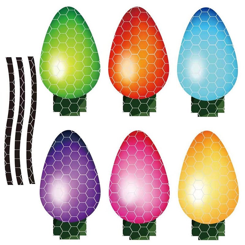 Reflective Light Bulb Magnet Decorations