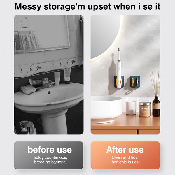 Adhesive Wall Mounted Electric Toothbrush Gravity Holder