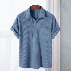 Men's Waffle Lapel Shirt