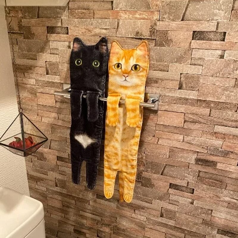 Cute Cat Hand Towel