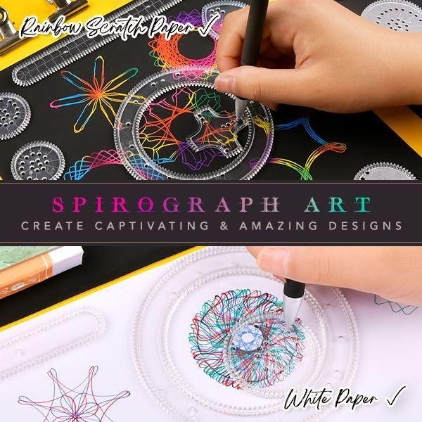 Magical Spirograph Geometric Ruler Set