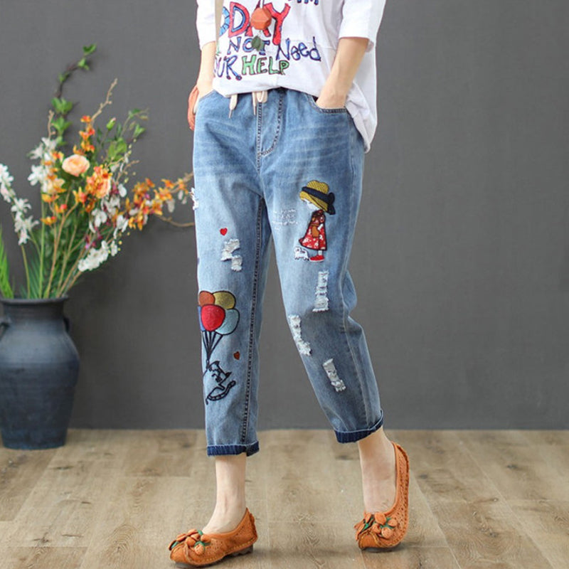 Women Casual Retro Jeans