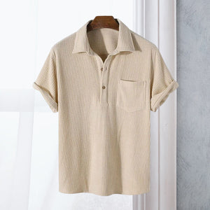 Men's Waffle Lapel Shirt