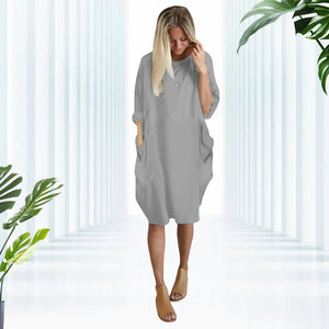 Loose Swing Panel Long Dress