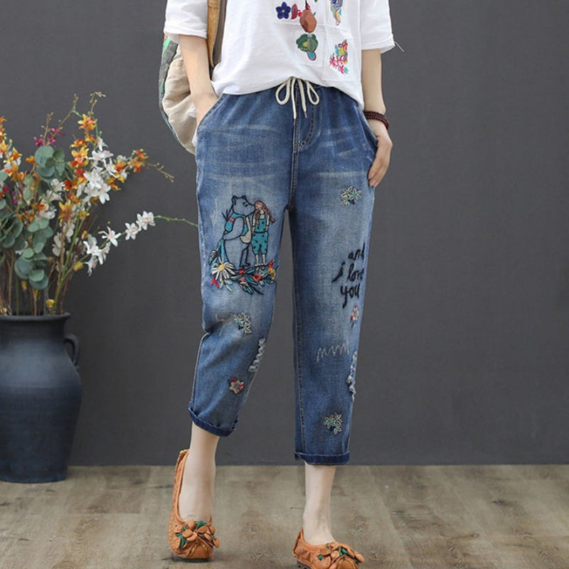 Women Casual Retro Jeans