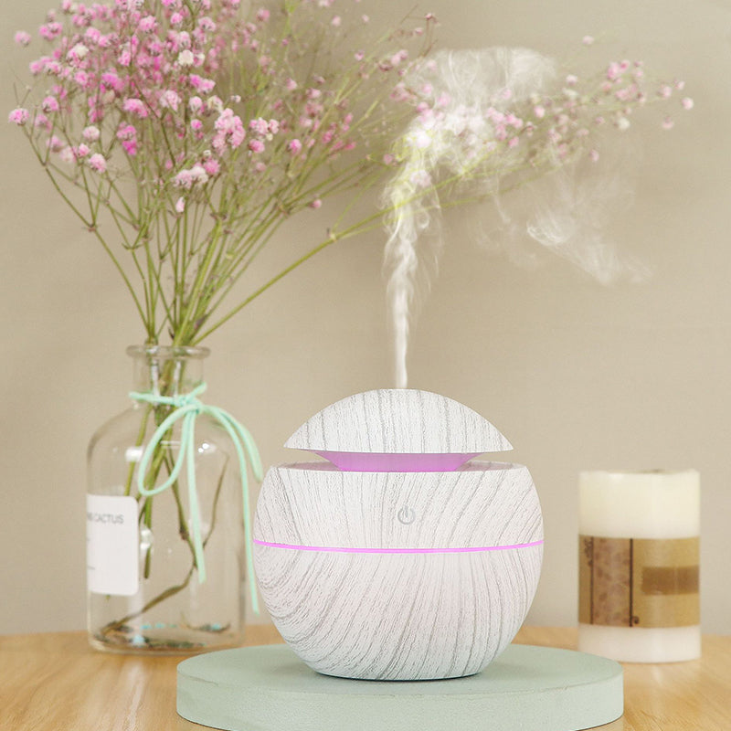 Wood Grain Round Humidifier – Peachloft