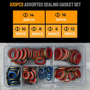 100pcs/245pcs Assorted Sealing Gasket Set